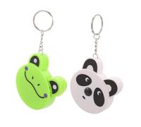 NOLITOY 2pcs Retractable Tape Measure Keychain Mini Portable Metric Tape Ruler with Automatic Retract Function Cartoon Animal Design Panda and Frog for Everyday Use and Stylish Pocket