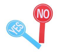 NOLITOY 2pcs Reusable Yes No Voting Paddles Student Interaction Boards Lightweight Handheld Score Cards for Classroom Participation Teacher Communication Tools