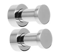 NOLITOY 2pcs Round Brass Wall Hooks for Bathroom Towel and Coat Hanging No-Punch Door Hangers with Stable Design for Towels Robes Keys and Household Items