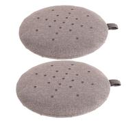 NOLITOY 2Pcs Round Linen Moxa Cushion Replacement Covers, 22.5Cm Diameter Moxibustion Therapy Lid Accessories, Brown Fabric Caps for Home and Professional Moxa Cushion Use