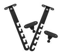 NOLITOY 2Pcs Safety Window Locks Adjustable 5-Level Plastic Steel Aluminum Alloy Window Restrictors for Home Fall Protection Black Long Design