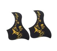 NOLITOY 2pcs Self-adhesive Guitar Pickguard Protective Stickers for Acoustic Guitars Decorative Scratch Decals Beautiful Bird and Butterfly Patterns