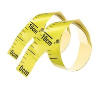 NOLITOY 2Pcs Self-Adhesive Water Level Measuring Tape Stickers, Yellow 3.5Cm X 1M Waterproof Ruler Tape for Water Depth Measurement and Cable Labeling