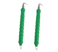 NOLITOY 2Pcs Semi-Automatic Rebar Tie Tool with Soft Rubber Grip Handles Heavy Duty Wire Twisting Device for Fast Easy Wire and Bar Ties Comfortable Pull Operation Green