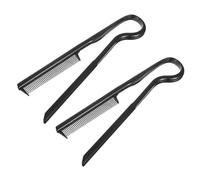 NOLITOY 2Pcs Shaped Hair Straightener Combs for Styling Hairdressing Portable Hair Shaper Tools for Women Static Design for Precise Haircut and Quick Touch Up