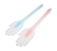 NOLITOY 2Pcs Silicone Palm Massage Pats Body Beating Stick Set 40Cm for Meridian Therapy and Home Massage Tool in Pink Blue