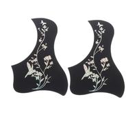 NOLITOY 2pcs Silver Bird Butterfly Guitar Pickguard Sticker Protective Decal Self-adhesive for Classical Acoustic Guitar Prevent Scratching