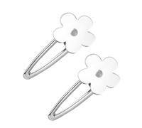NOLITOY 2pcs Silver Mirror Flower Patterned Hair Clips Lightweight Bang Clips Versatile Women Barrettes Stylish Head Ornaments for Daily Use and