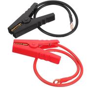 NOLITOY 2Pcs Solar Powered Fence Cable with 100A Pure Copper Battery Clips, 0.5M 8Mm² Jump Leads for Electric Fence Connection, Livestock Fencing System Connector Wire