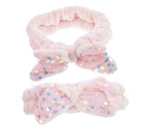 NOLITOY 2pcs Sparkly Hair Accessory Bow Elastic Hair Band for Women Girls Sequins Headband