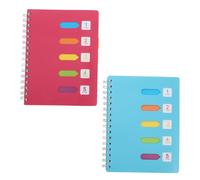 NOLITOY 2pcs Spiral Notebooks with Thickened PP Cover Portable Planning and Writing Books for Daily Schedule To-do List Rollover Notepads for Office and Travel