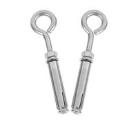 NOLITOY 2pcs Stainless Steel Expansion Wall Anchors with Closed Eye Bolts Concrete Wall Screws for Secure Hanging Heavy-duty Expansion Screw Bolts for Fence Wire Cable Railing Canopy