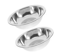 NOLITOY 2pcs Stainless Steel Foot Bath Basin Durable Thick Wash Basin for Spa Kitchen Mixing Bowl Stable Non Magnetic Round Soaking Tub for Bathroom and Laundry Use