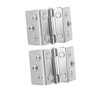 NOLITOY 2pcs Stainless Steel Glass Door Hinge Double Side Design for Display Cabinets Cabinet Hinges with Strong Load-Bearing Capacity Anti-Corrosion Interior Door Hardware for Glass