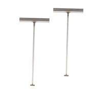 NOLITOY 2pcs Stainless Steel Manhole Cover Lifter Hook T Shaped Heavy Duty Pullers for Secure Grip and Fit Weather Resistant Tool for Storm Drains Sewer Maintenance and Rollup Doors