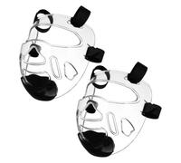 NOLITOY 2pcs Taekwondo Headgear with Detachable Face Protector, Toughened Plastic Martial Art Protective Gear Featuring Comprehensive Face Protection and Comfortable Fit for Karate