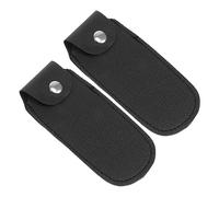 NOLITOY 2pcs Ten Harmonica Protective Sleeves Black Faux Leather Storage Bags Portable Soft Pouch Harmonica Holder Case for Blues Mouth Organ Players