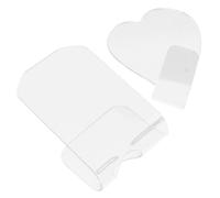 NOLITOY 2Pcs Transparent Acrylic Nail Art Palettes Professional Mixing Trays Handheld Thumb Handle Makeup Display Palettes for DIY Manicure Gel Polish Color Mixing