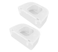 NOLITOY 2Pcs Transparent Bird Cage Feeder with Flip Cover for Quail Pigeon Parrot Hanging Bird Food Holder Easy Install for Cage Pets