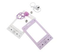 NOLITOY 2pcs Transparent Id Card Holder Keychain Badge Protector Sleeve with Creative Sliding Cover Stylish Photo Case for Work School Travel Compact and Lightweight Design