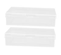 NOLITOY 2pcs Transparent Playing Card Case Compact Deck Holder Game Card Storage Box Portable Organizer for Easy Sorting and Protection