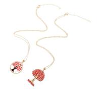 NOLITOY 2pcs Tree of Life Copper Clavicle Necklace for Women Vintage Fashionable Pendant Necklace Women Ethnic Jewelry for Birthdays Special Occasions