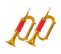 NOLITOY 2pcs Trumpet Plastic Musical Instruments Portable Party Trumpet Blowers for Stage Performances School Assemblies and Game Cheering