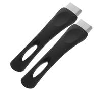 NOLITOY 2pcs Universal Fry Pan and Saucepan Handle Replacement, Black Bakelite Ergonomic Anti-scalding Grip, Heat-Resistant Cookware Accessory for Home Cooks and Students