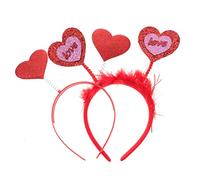 NOLITOY 2pcs Valentine Heart Boppers Headbands Cute Hair Accessories for Birthdays Parties Special Occasions Unique Design for Women Comfortable Fit Idea