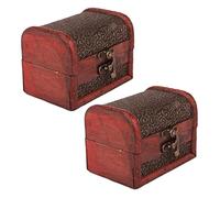 NOLITOY 2pcs Vintage Jewelry Box Organizer Antique Style Jewelry Storage Container with Dragon Claw Pattern for Rings Earrings Bracelets Elegant Trinket Case for Women and