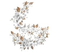 NOLITOY 2pcs Wedding Hair Pieces for Brides, Elegant Polymer Clay and Metal Headpieces with Silver Leaf Design, Comfortable Wear for Formal Events and Special Occasions