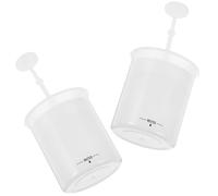 NOLITOY 2pcs White Face Wash Foamer Cups Facial Bubble Maker for Home and Travel, Foaming Facial Cleanser Tool with Fine Mesh for Rich Foam Generation