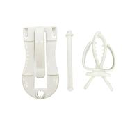 NOLITOY 2pcs White Plastic Cuttlebone Clamp for Bird Cage, Easy to Operate and Install, Practical Bird Cage Accessory for Holding Food and Treats Assorted Style Assorted style