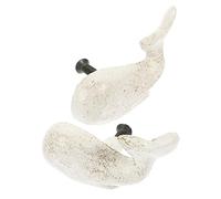 NOLITOY 2pcs White Whale Cast Iron Drawer Pulls Vintage Nautical Cabinet Handles for Household Furniture Antique Finish Easy Installation
