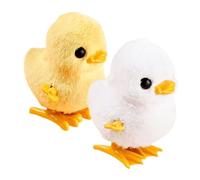 NOLITOY 2Pcs Wind-up Animal for Interactive Jumping Duck Clockwork Promotes Hand-eye Coordination Plush Design for Easter and Christmas Party Favors