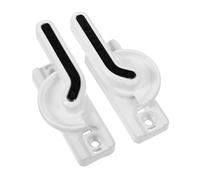 NOLITOY 2pcs Window Locks for Horizontal Sliding Single Double Hung Windows Secure Vinyl Sash Latches with Long Hook Easy Install Safety Locks for Upvc Old Frames