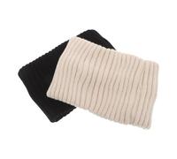 NOLITOY 2Pcs Women’S Vertical Rib Knit Headbands Ear Covering Warm Winter Headbands for Cold Weather Hiking Running Sports Accessories (Beige + Black)