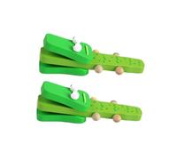 NOLITOY 2Pcs Wooden Castanets Music with Long Handle Adorable Design Lightweight Educational Percussion Instrument for Early Rhythm Development