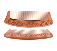 NOLITOY 2pcs Wooden Hair Combs Small Anti-static Scalp Massage Styling Combs for Women Men Lightweight Natural Wood Hairbrush