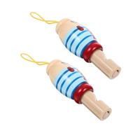 NOLITOY 2pcs Wooden Musical Whistles Smooth Surface Early Educational Whistle for Instrument for Interest Cultivation and Giving