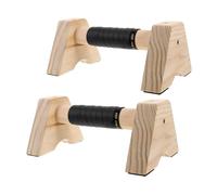 NOLITOY 2pcs Wooden Parallettes Push Up Bars for Men and Women Handstand Trainer and Strength Training Handles Compact Home Gym Equipment for Floor Exercises and Fitness Workouts