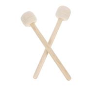 NOLITOY 2pcs Wool Felt Head Wooden Handle Bass Drum Mallets Percussion Instrument Accessories for Big Drum Playing in Ceremonies and Band Performances