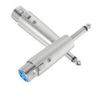 NOLITOY 2pcs Xlr Female Microphone Jack Adapter Metal Mic Cable Connector for Stable Signal Transmission High Precision Conversion Compatible with Stage Studio and Live Streaming Equipment