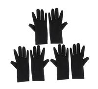 NOLITOY 3 Pairs Breathable Elastic Spandex Jewelry Gloves Black Stretchy Etiquette Gloves for Inspection Art Handling and Electronics Industry Comfortable Fit