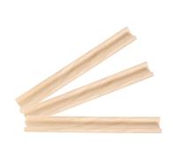 NOLITOY 3 Pcs Wooden Domino Racks for Crafts and Board Game Tile Holders, Classic Simple Design, Khaki Wood Material, for Mexican Train and Domino Game Organizing Letters and Decoration