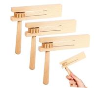 NOLITOY 3 Pcs Wooden Ratchet Noise Makers Musical Instruments for Boys and Wood Matraca for Parties Sports Events and Family Fun to Enhance Motor Skills and Hearing Development