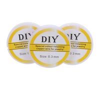 NOLITOY 3 Rolls 14k Gold Copper Wire 0.3mm DIY Jewelry Making Wire for Beading Earring Craft for Crafts for Jewelry Supplies