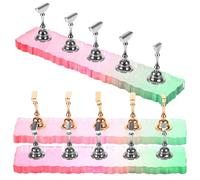 NOLITOY 3 Sets Acrylic Nail Art Practice Stand with Smooth and Flat Surface Easy to Carry Fake Nail Holder