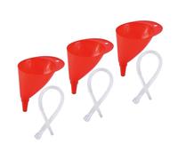 NOLITOY 3 Sets Automotive Fuel Funnel Kit with Flexible Transparent Hose for Precise Oil Gas and Water Pouring Wide Mouth Plastic Funnels for Car and Motorcycle Maintenance
