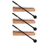 NOLITOY 3 Sets Solo Tone Hand Chime Bell with Mallet for Teachers and Students, Metal and Wood Percussion Instrument with Soothing Sound and Compact Design, for Classroom Management